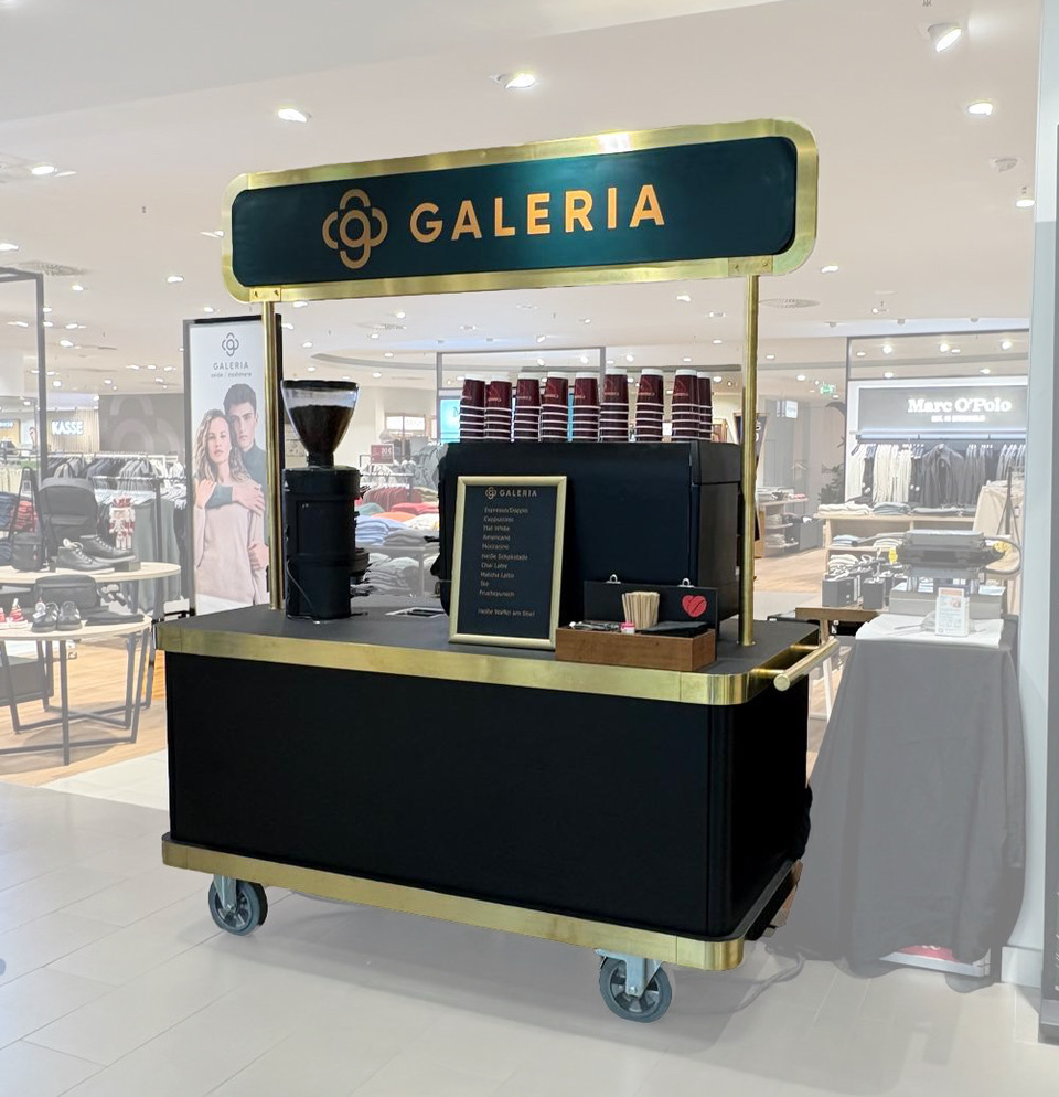 FirstLoveCoffee Mobiler Rolltresen Black Gold